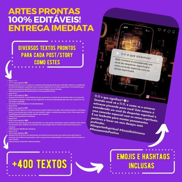 Textos prontos e editáveis sobre numerologia para redes sociais.